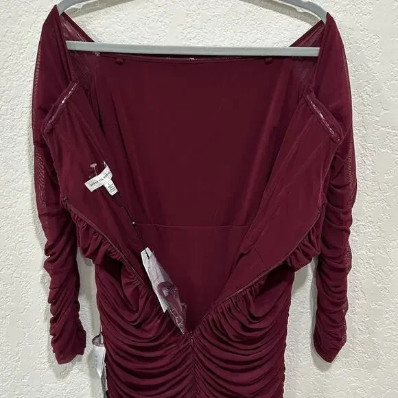 Dress the population Ruched Bodycon Dress women’s size large - Picture 5 of 12